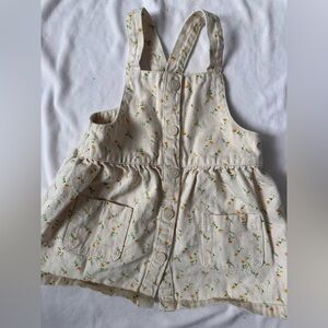 Zara Cream Floral Kids Overalls